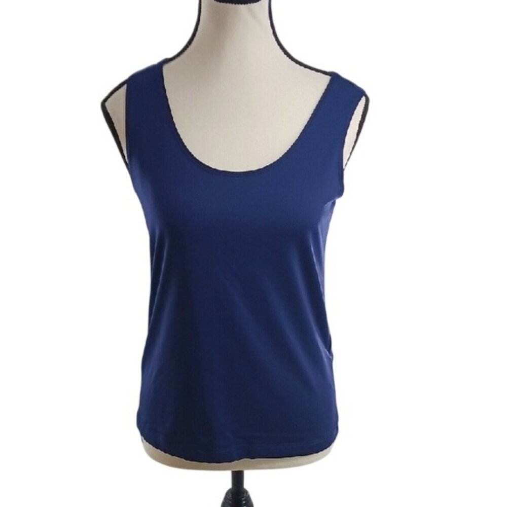 Chico's Tank Top Camisole Blue Fitted Stretch Classic Womens Size Small